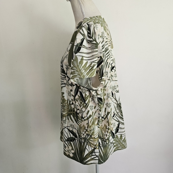 Hilary Radley Tropical V-Neck Blouse - Picture 4 of 8